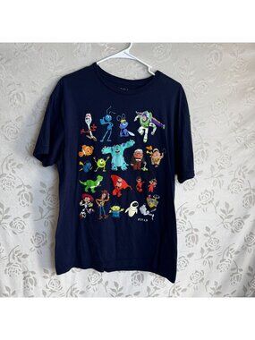 Pixar Disney T Shirt characters Monsters Inc. Toy Story Cars Incredibles Antz LG